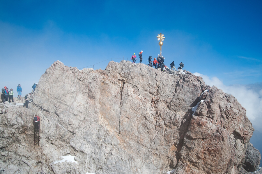 Höchster Punkt Deutschlands: die Zugspitze.