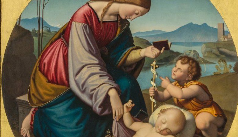 Johann Friedrich Overbeck, Madonna mit dem von der Passion träumenden Christuskind. 