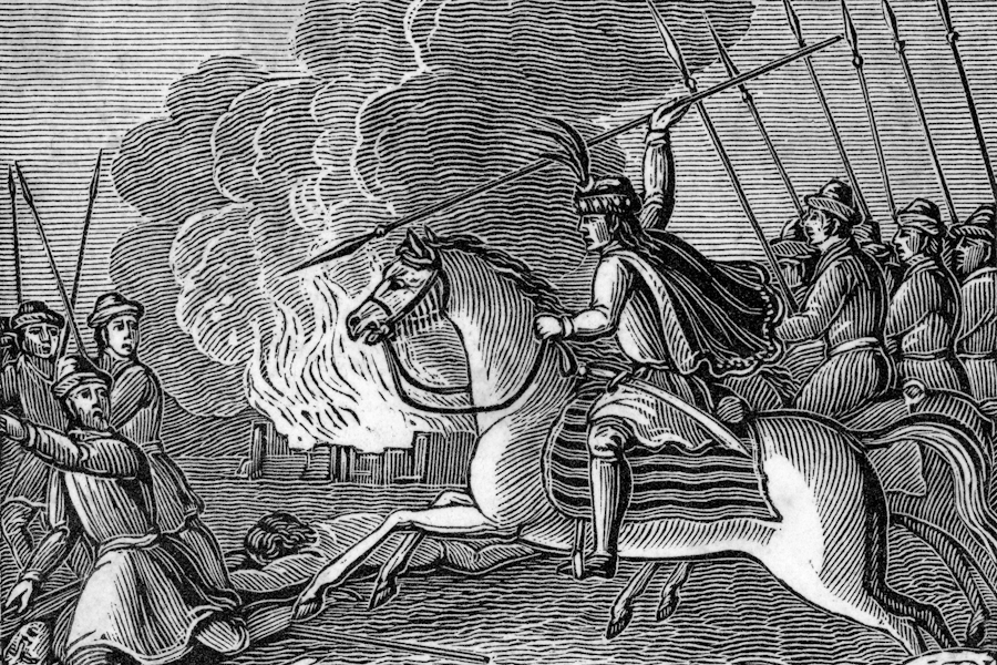 Darstellung von Dschingis Khan aus dem Jahr 1833.