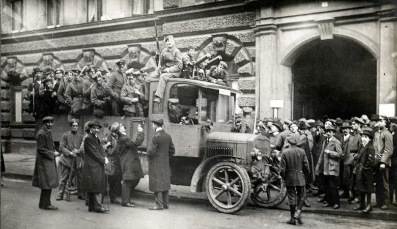 Revolution in München am 08. November 1918.