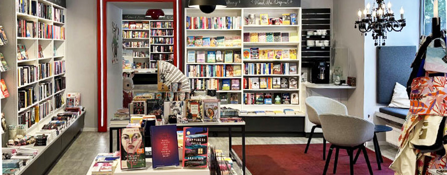 Blick in eine Buchhandlung