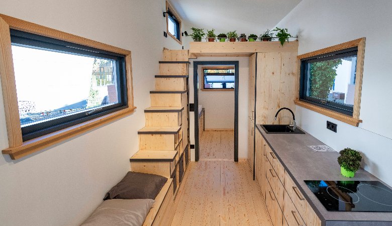 Innenansicht eines Tiny House.