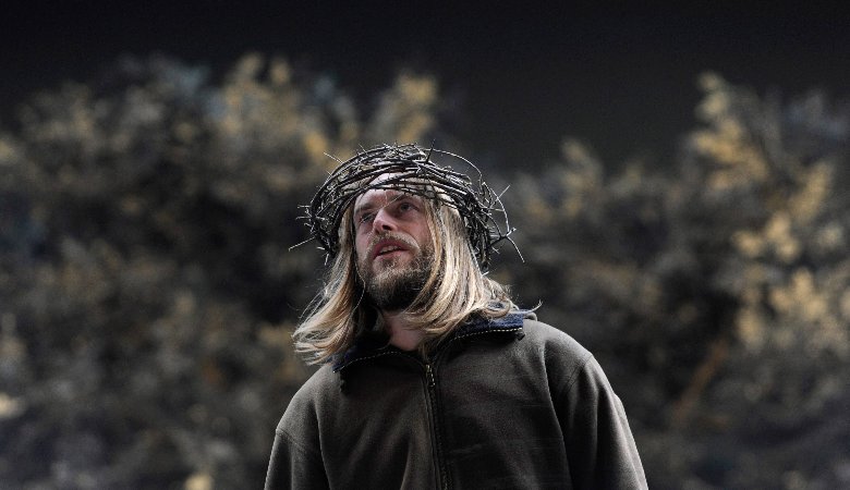 Frederik Mayet als Jesus bei den Passionsspielen in Oberammergau 2010.