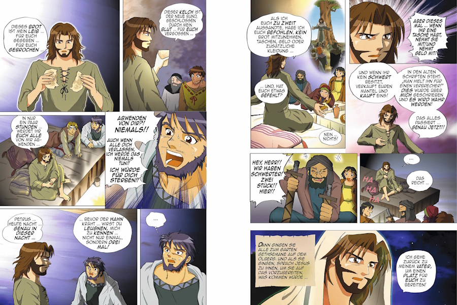 Blick in den „Manga Messias“ aus dem Herder-Verlag.