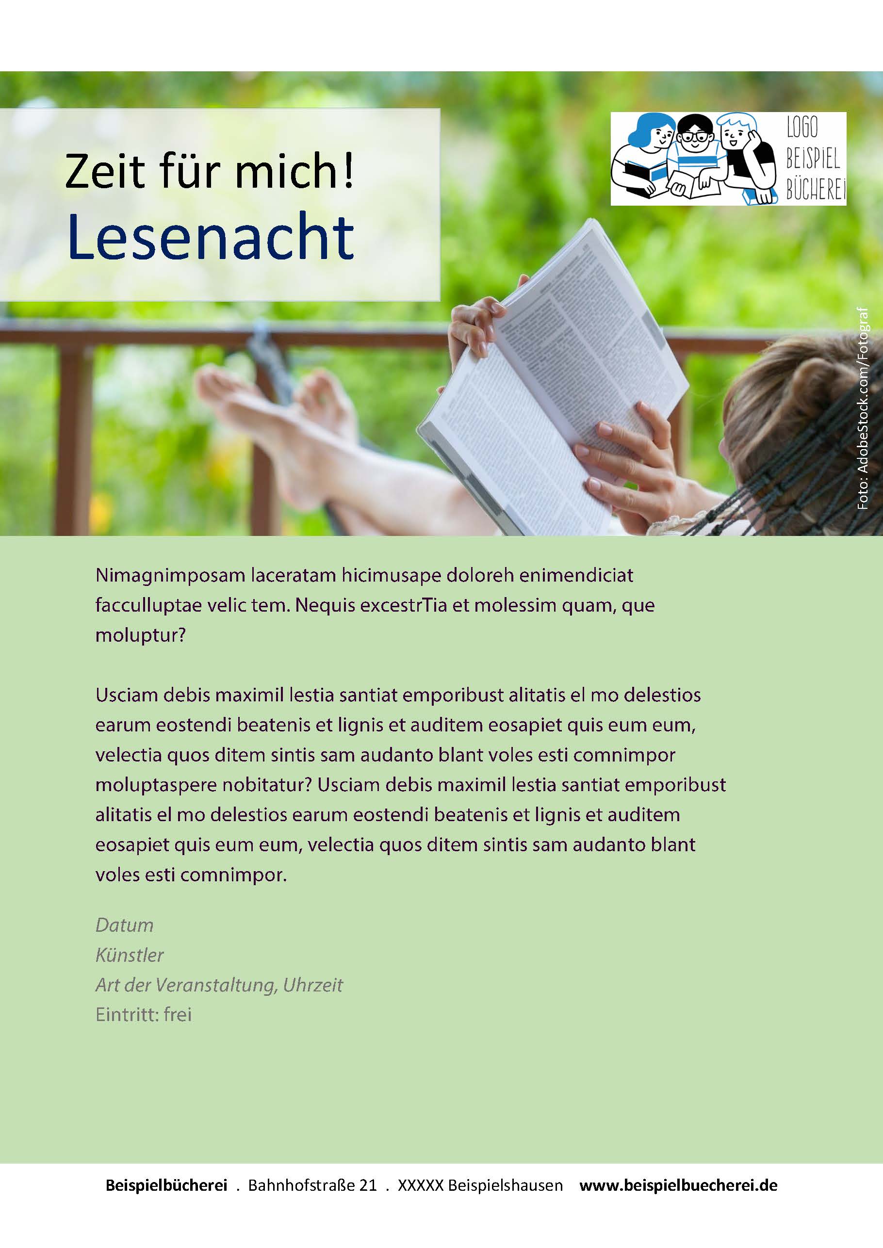 Plakat mit der Überschrift 