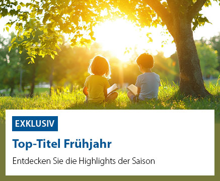 Lesende Kinder auf Wiese