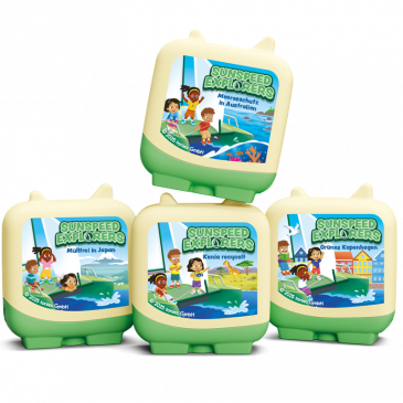 Clever Tonies - Serie Bewusster Inhalt - Sunspeed Explorers - Set bestehend aus 4 Clever Tonies