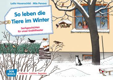 So leben die Tiere im Winter. Kamishibai Bildkartenset