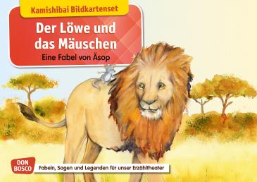 Der Löwe und das Mäuschen. Eine Fabel von Äsop. Kamishibai Bildkartenset. 
