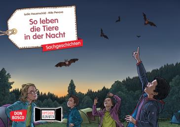 So leben die Tiere in der Nacht. Kamishibai Bildkartenset