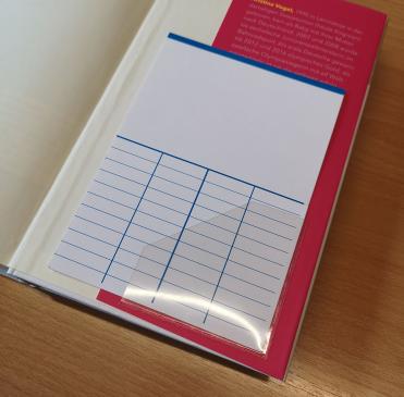 Buchkartentasche, transparent (8 Bogen a 12 Stück)