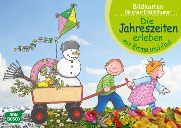 Die Jahreszeiten erleben mit Emma und Paul, Kamishibai Bildkartenset