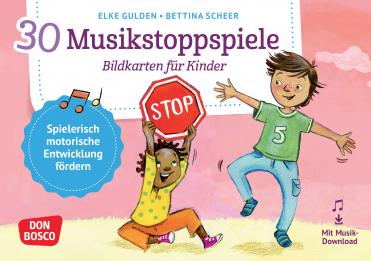 30 Musikstoppspiele. Bildkarten für Kinder