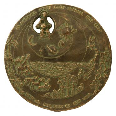 Plakette "Im Anfang schuf Gott Himmel und Erde"